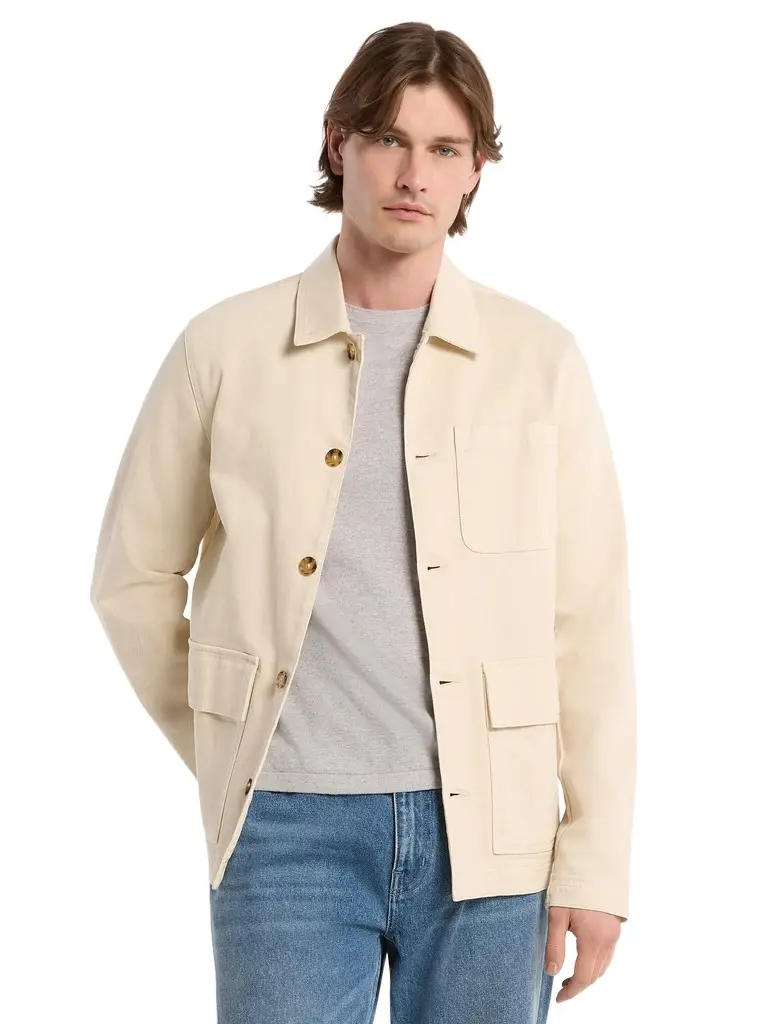 Michael Kors Collection Denim Chore Jacket in Natural | Image 1 Michael Kors Collection Denim Chore Jacket in Natural | Image 1