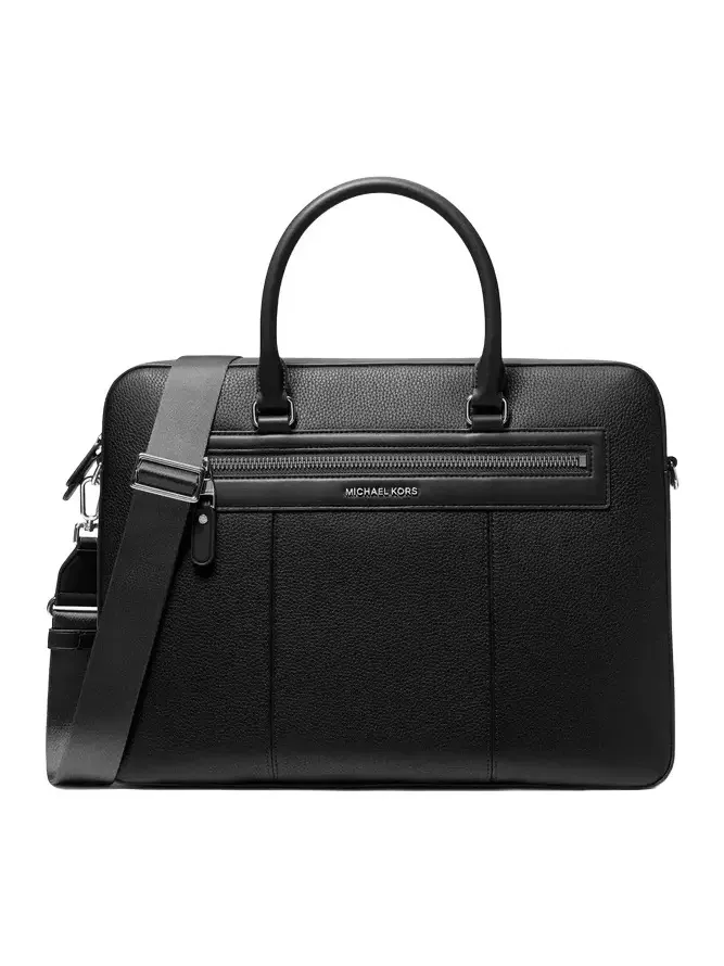 Jet Set Pebbled Leather Briefcase in Brown - One Size by Michael Kors Mens