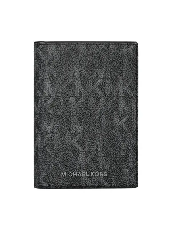 Hudson Signature Logo Bi-Fold Card Case in Black - One Size by Michael Kors Mens Hudson Signature Logo Bi-Fold Card Case in Black - One Size by Michael Kors Mens