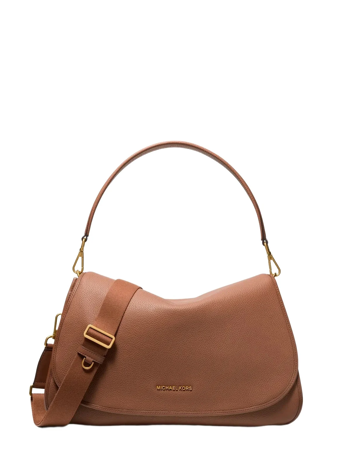 Michael Kors Collection Holmes Extra-Large Pebbled Leather Convertible Messenger Bag in Brown - One Size by Michael Kors Mens
