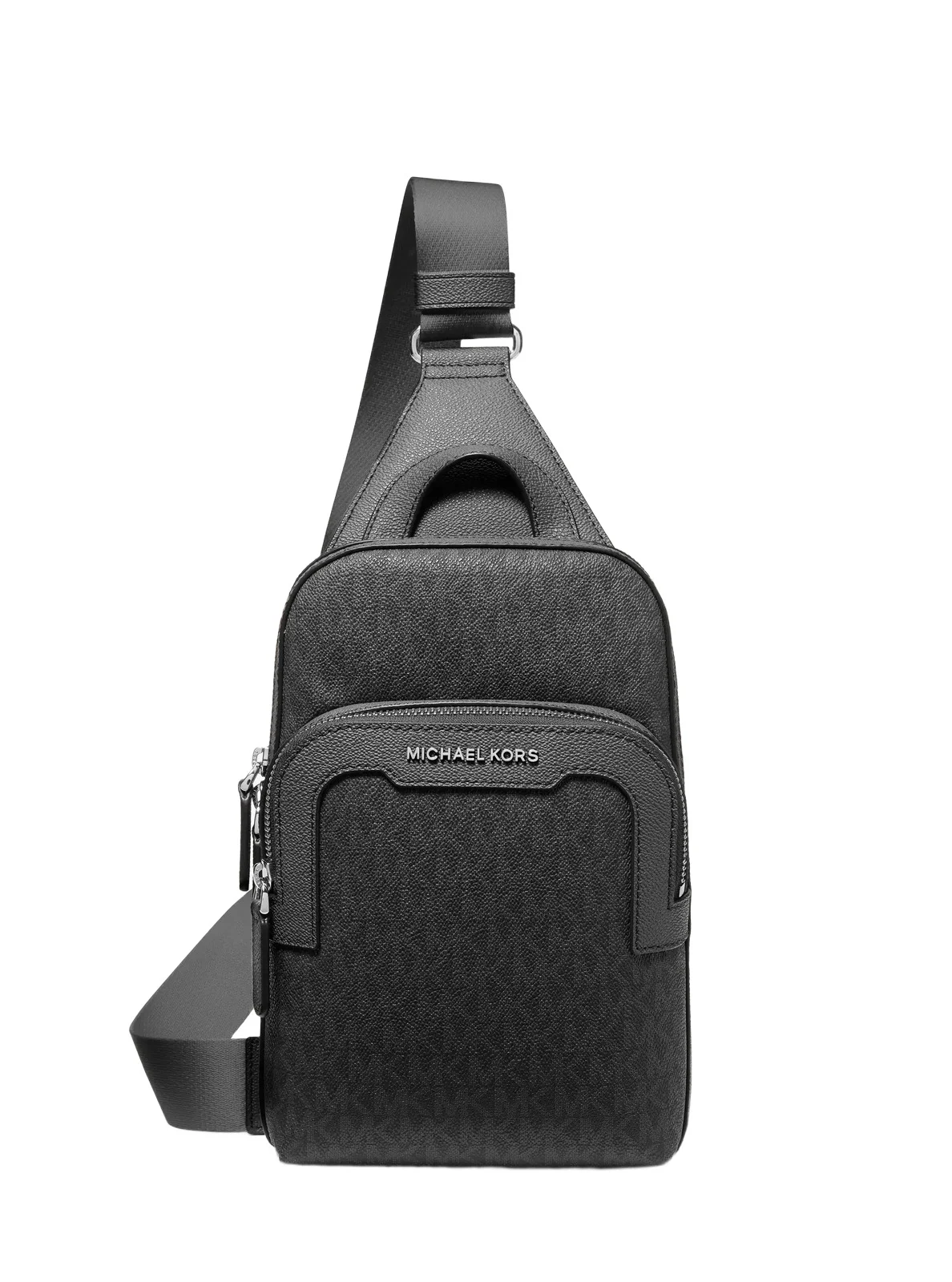 Michael Kors Collection Hudson Medium Signature Logo Sling Bag in Black - One Size by Michael Kors Mens