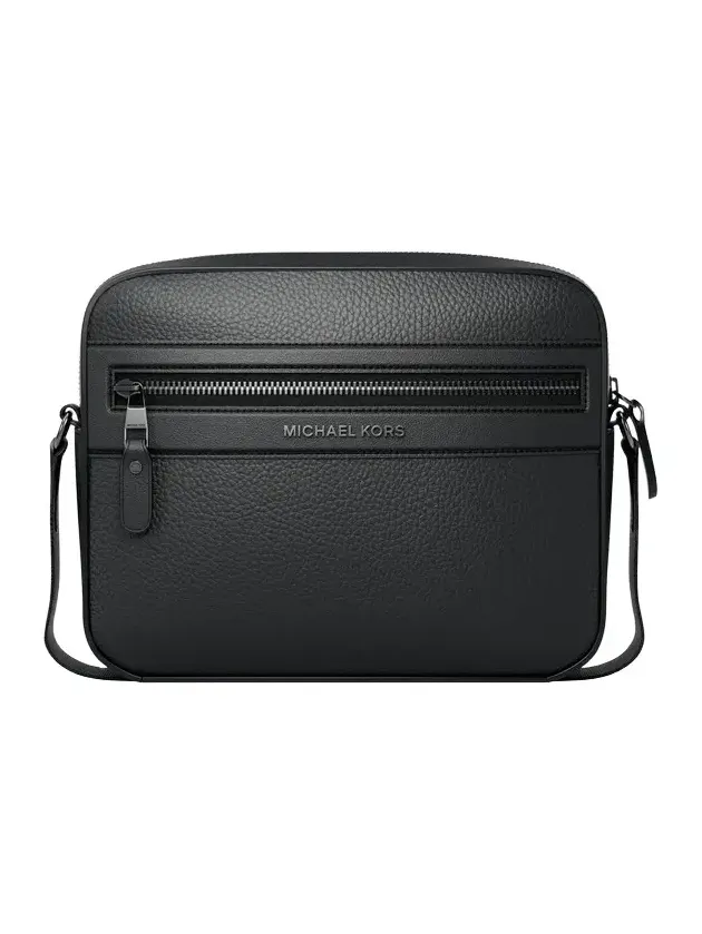 Jet Set Pebbled Leather Crossbody Bag in Black - One Size by Michael Kors Mens