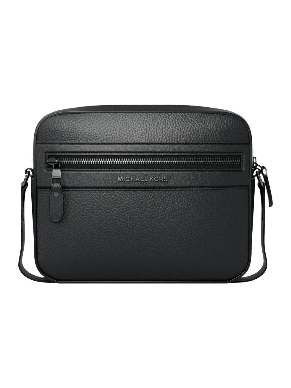 Jet Set Pebbled Leather Crossbody Bag in Black - One Size by Michael Kors Mens Jet Set Pebbled Leather Crossbody Bag in Black - One Size by Michael Kors Mens