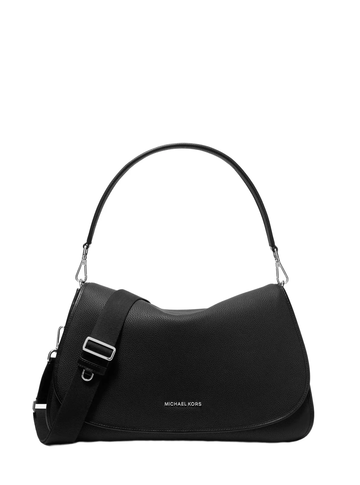 Michael Kors Collection Holmes Extra-Large Pebbled Leather Convertible Messenger Bag in Black - One Size by Michael Kors Mens