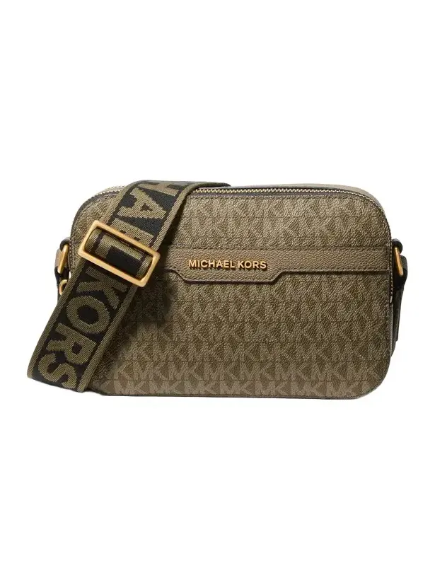 Hudson Signature Logo Camera Crossbody Bag in Green - One Size by Michael Kors Mens Hudson Signature Logo Camera Crossbody Bag in Green - One Size by Michael Kors Mens