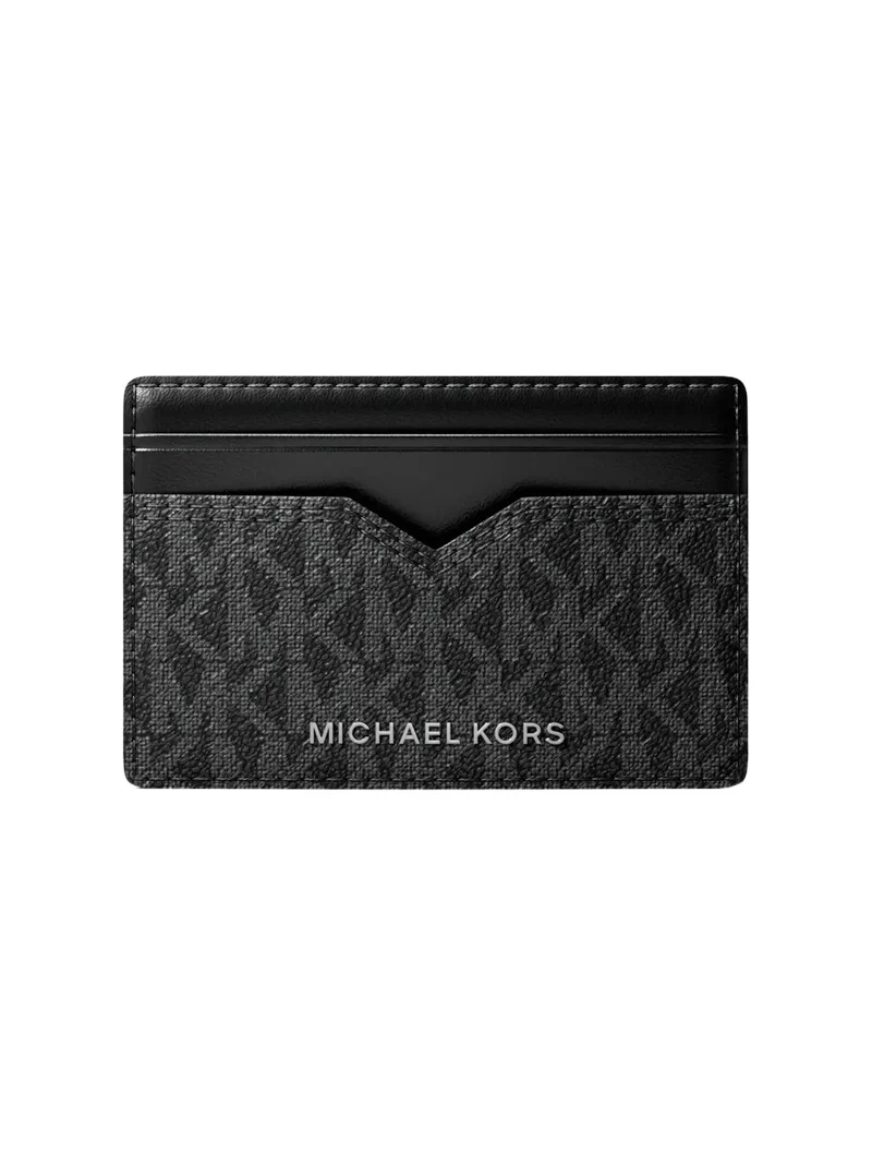 Michael Kors Collection Hudson Signature Logo Card Case in Black - One Size by Michael Kors Mens