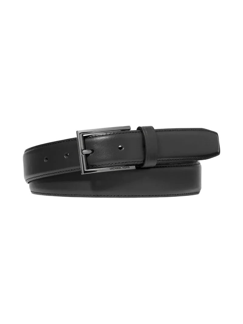Michael Kors Collection Leather Belt in Black
