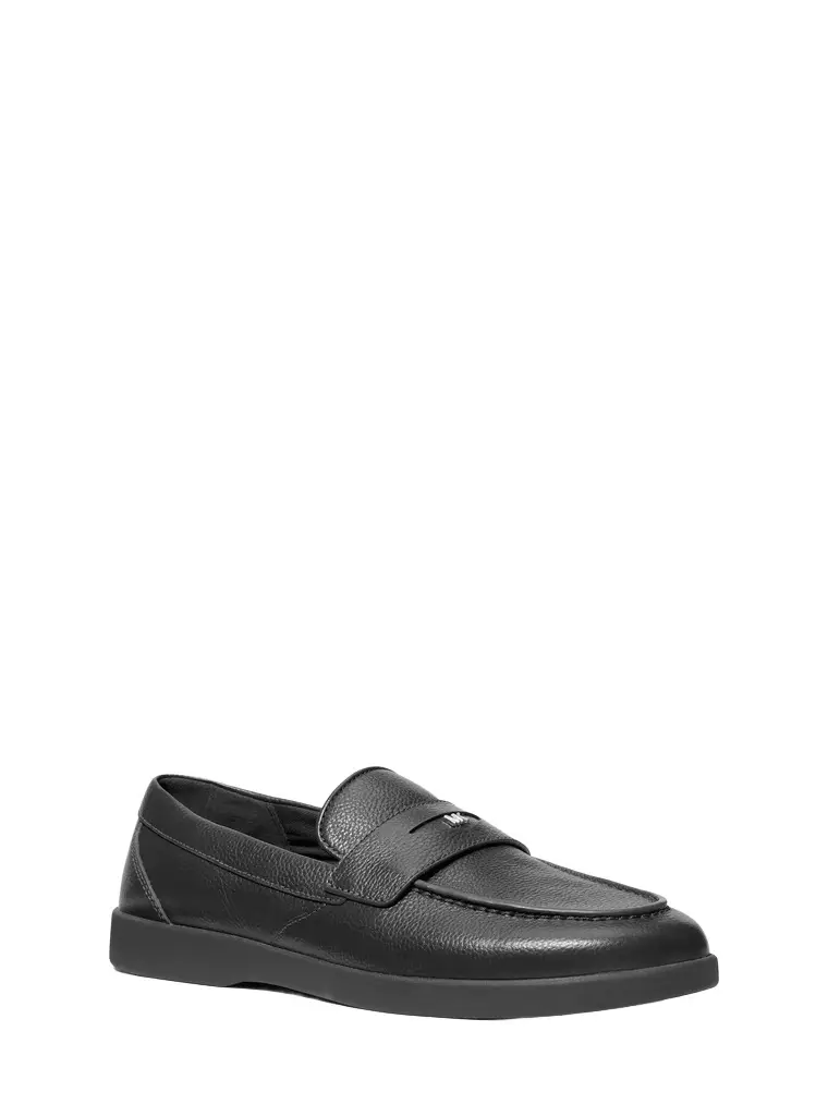 Michael Kors Collection Wesley Pebbled Leather Loafer | Image 1 Michael Kors Collection Wesley Pebbled Leather Loafer | Image 1