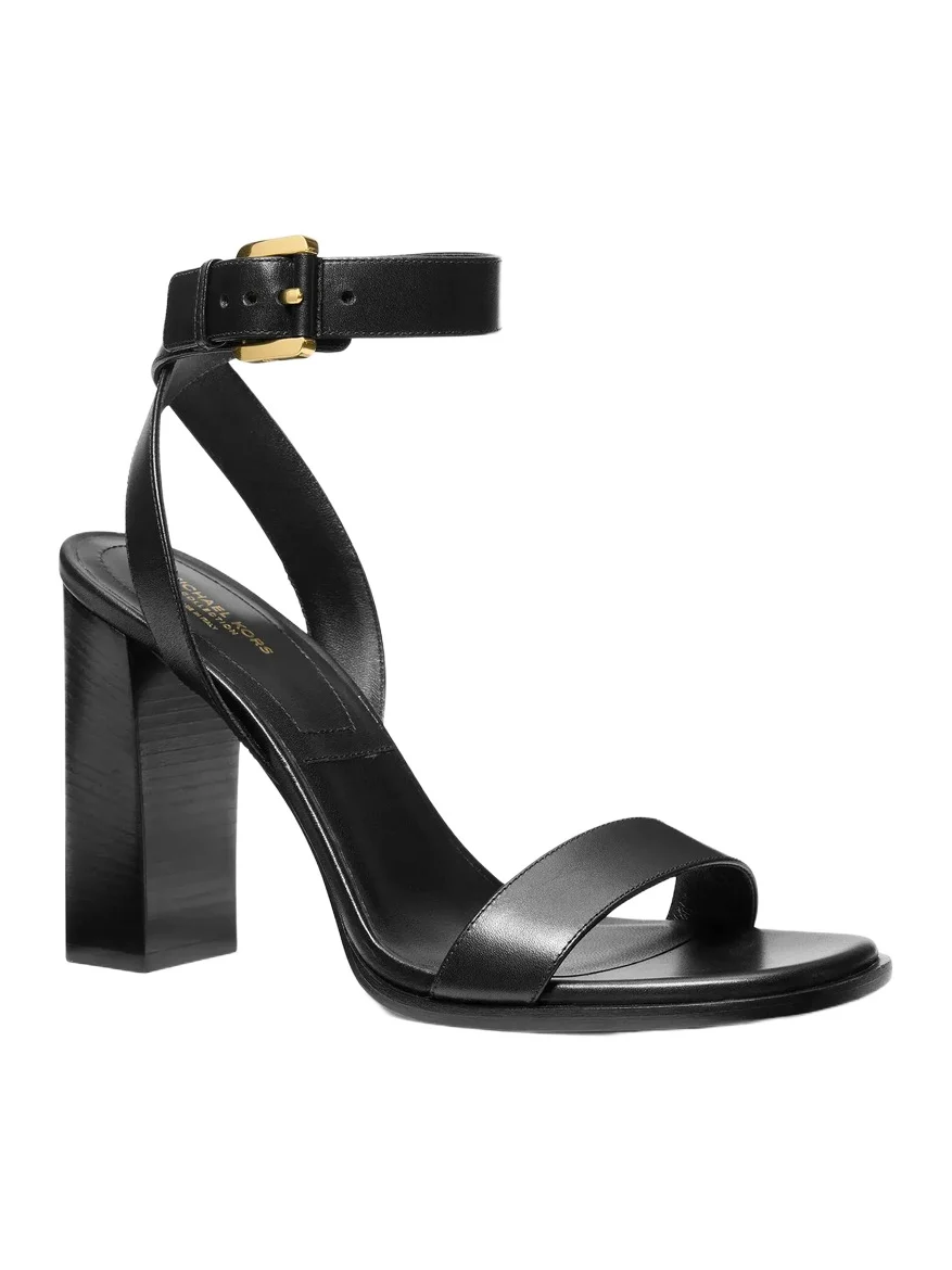 Michael Kors Collection Ashley Leather Sandal in Black