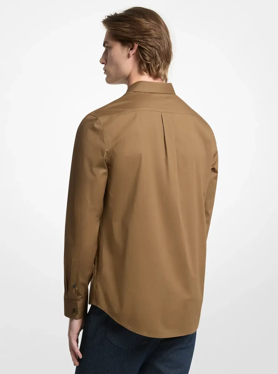 Michael Kors Collection Classic-Fit Cotton Blend Dobby Shirt in Green | Thumbnail 2 Michael Kors Collection Classic-Fit Cotton Blend Dobby Shirt in Green | Thumbnail 2