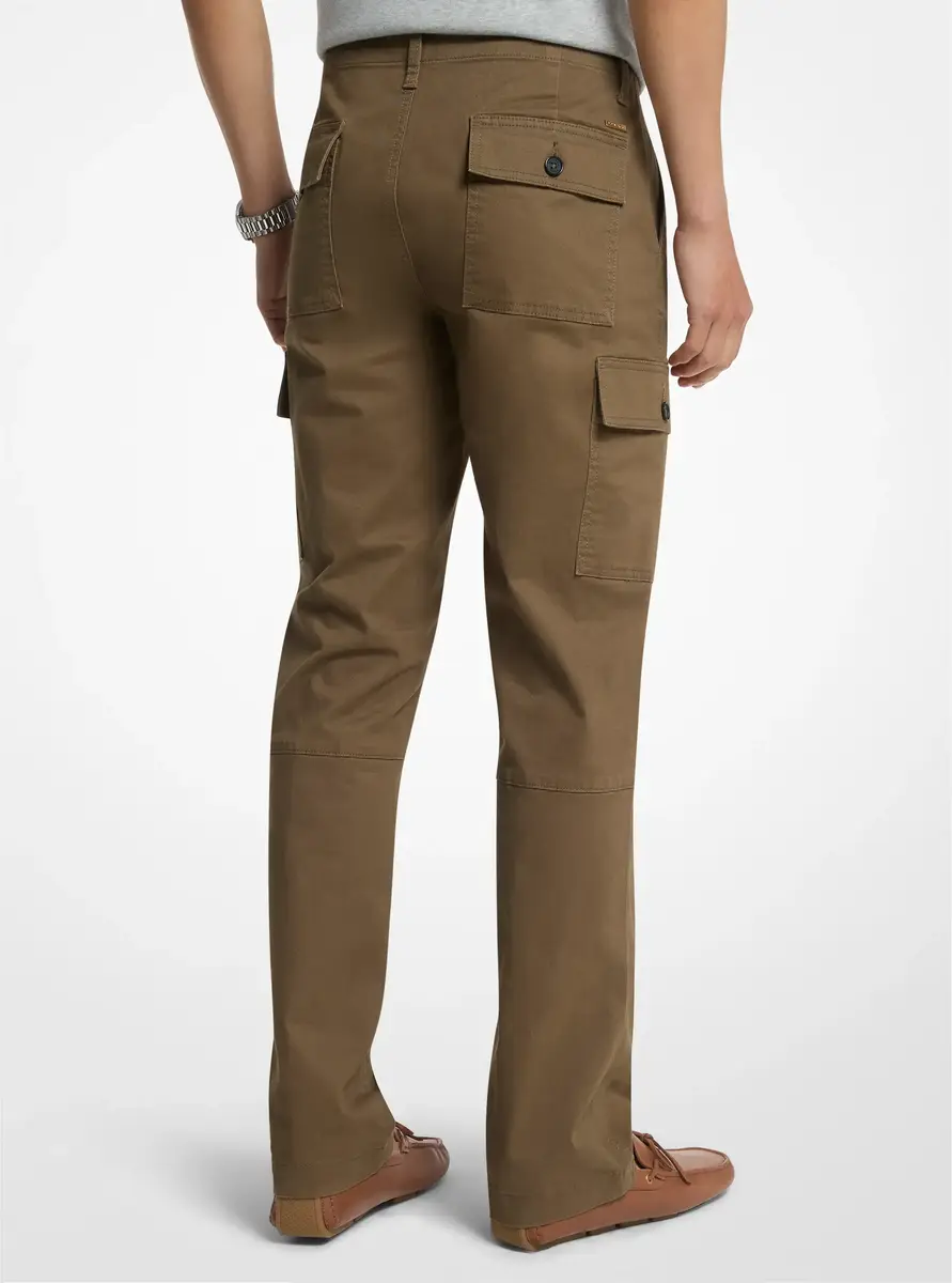 Michael Kors Collection Stretch Cotton Twill Cargo Pants in Green | Thumbnail 2 Michael Kors Collection Stretch Cotton Twill Cargo Pants in Green | Thumbnail 2