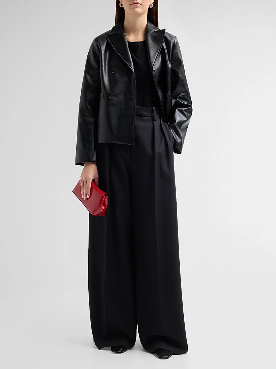 rag & bone Women's Finley Faux Leather Coat | Thumbnail 2