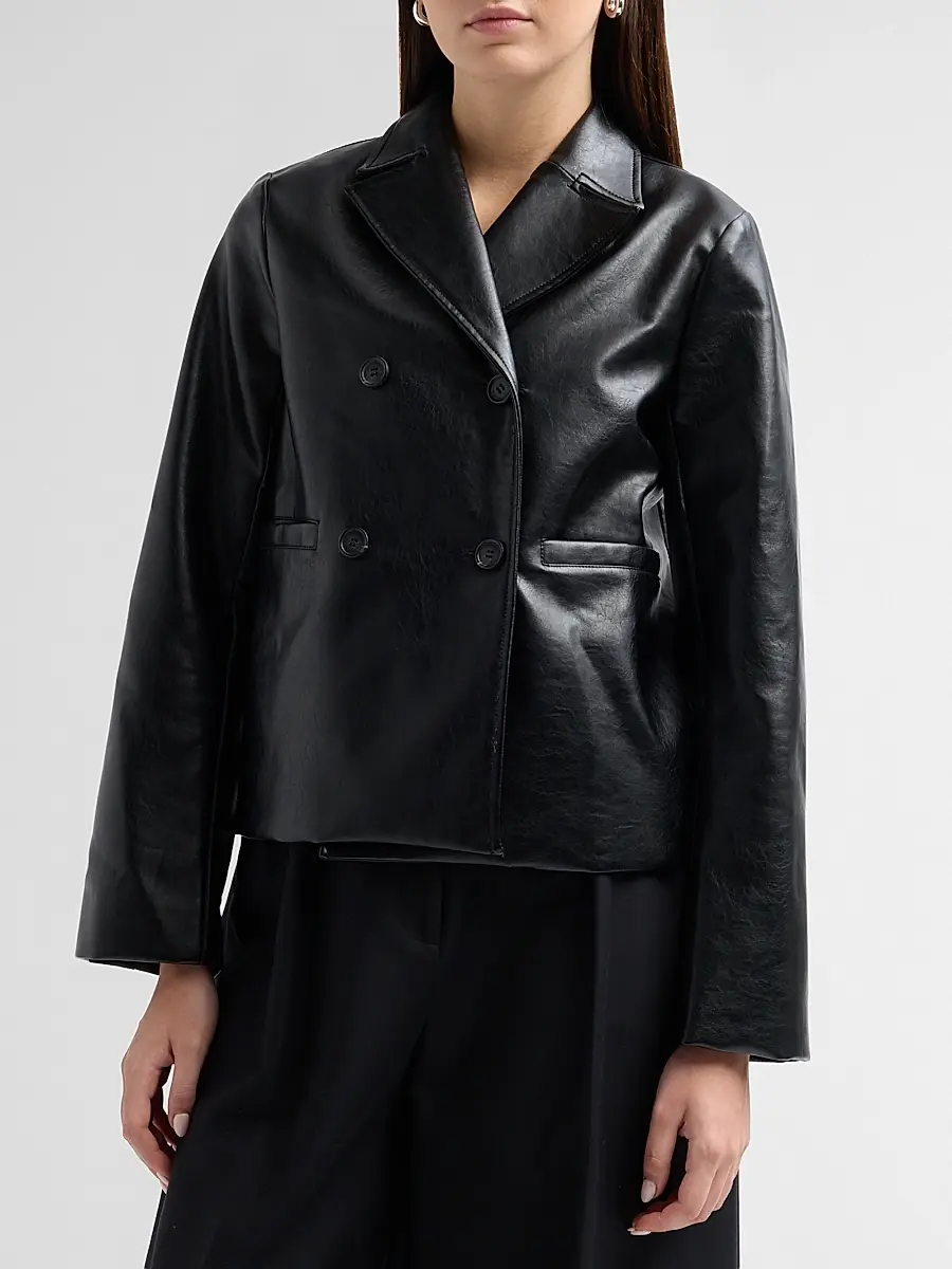 rag & bone Women's Finley Faux Leather Coat | Thumbnail 4