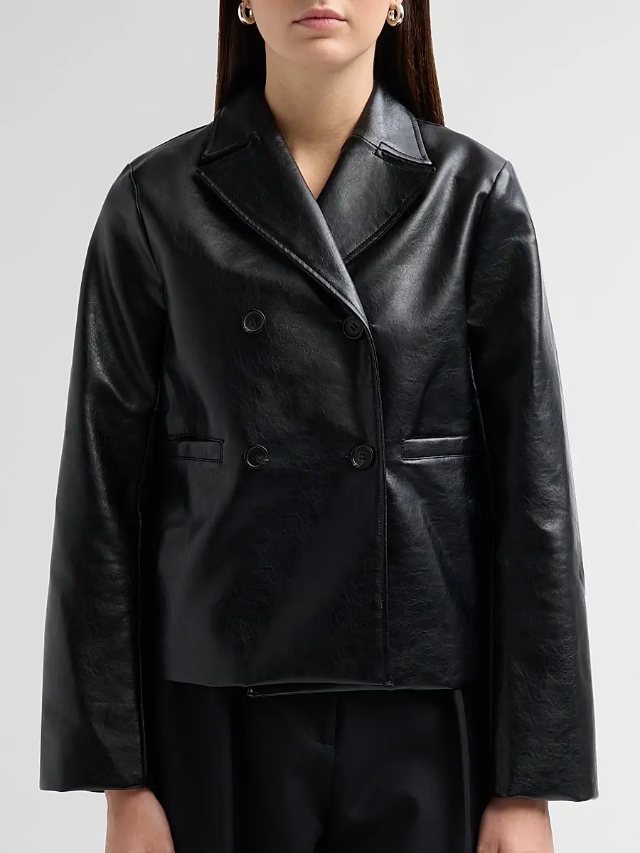 rag & bone Women's Finley Faux Leather Coat | Thumbnail 5
