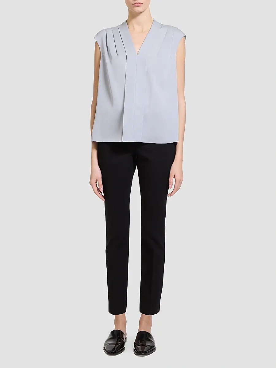 Theory Women's Pleated Silk Top | Thumbnail 2