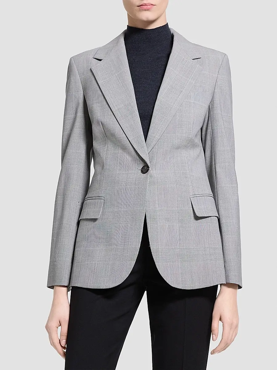 Theory Women's Lynnia Stretch Wool Blazer | Thumbnail 4 Theory Women's Lynnia Stretch Wool Blazer | Thumbnail 4