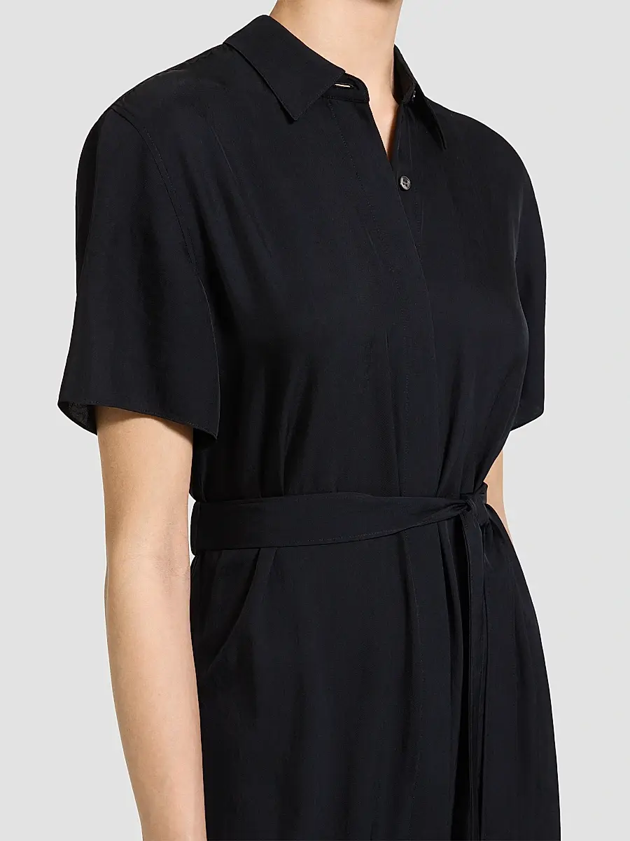 Theory Women's Belted Twill Midi Shirtdress | Thumbnail 4 Theory Women's Belted Twill Midi Shirtdress | Thumbnail 4