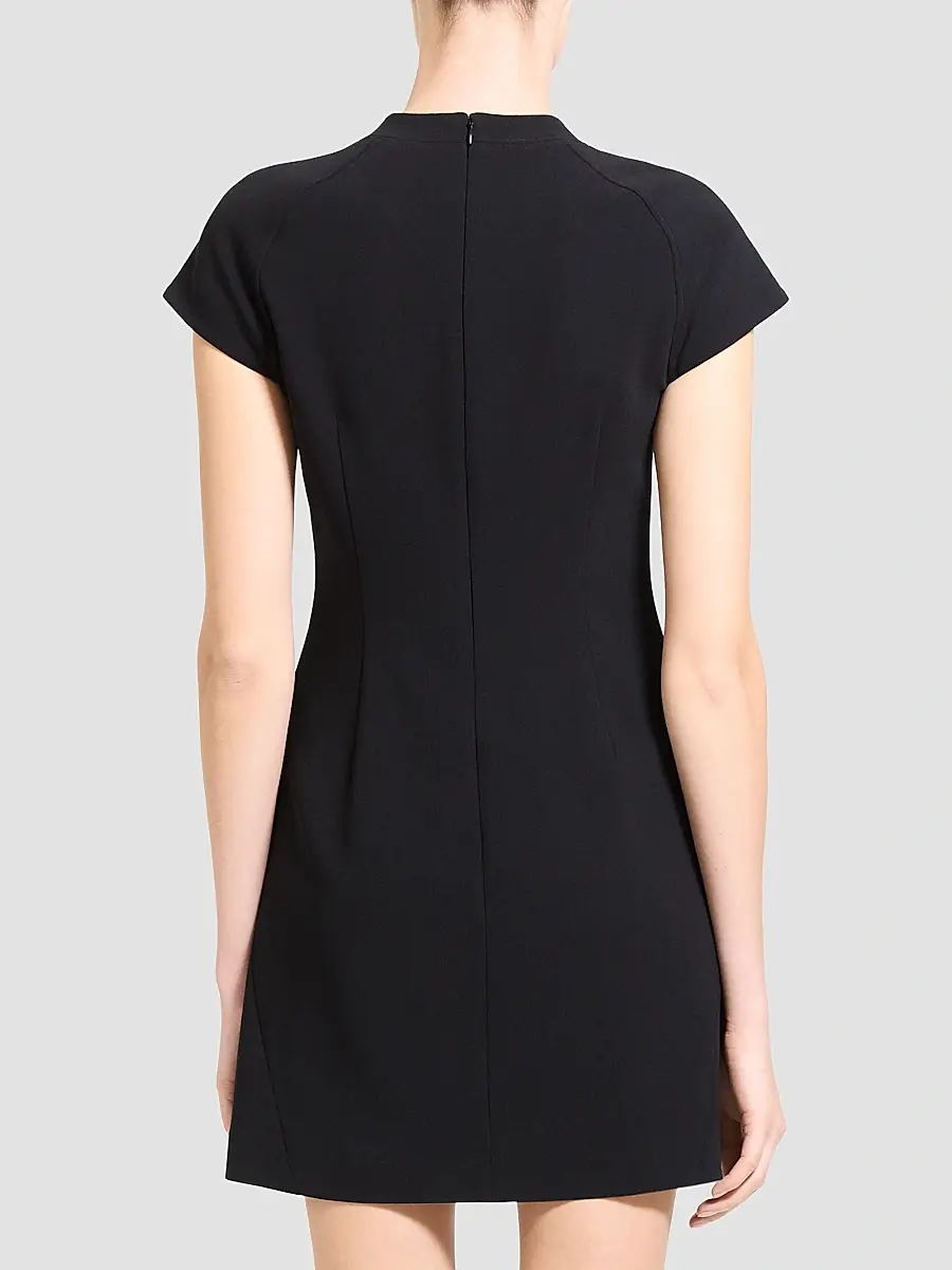 Theory Women's Cap-Sleeve Mockneck Mini Dress | Thumbnail 3 Theory Women's Cap-Sleeve Mockneck Mini Dress | Thumbnail 3