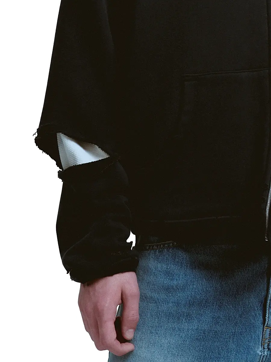 Nahmias Men's Thermal-Lined Zip-Front Hoodie | Thumbnail 4