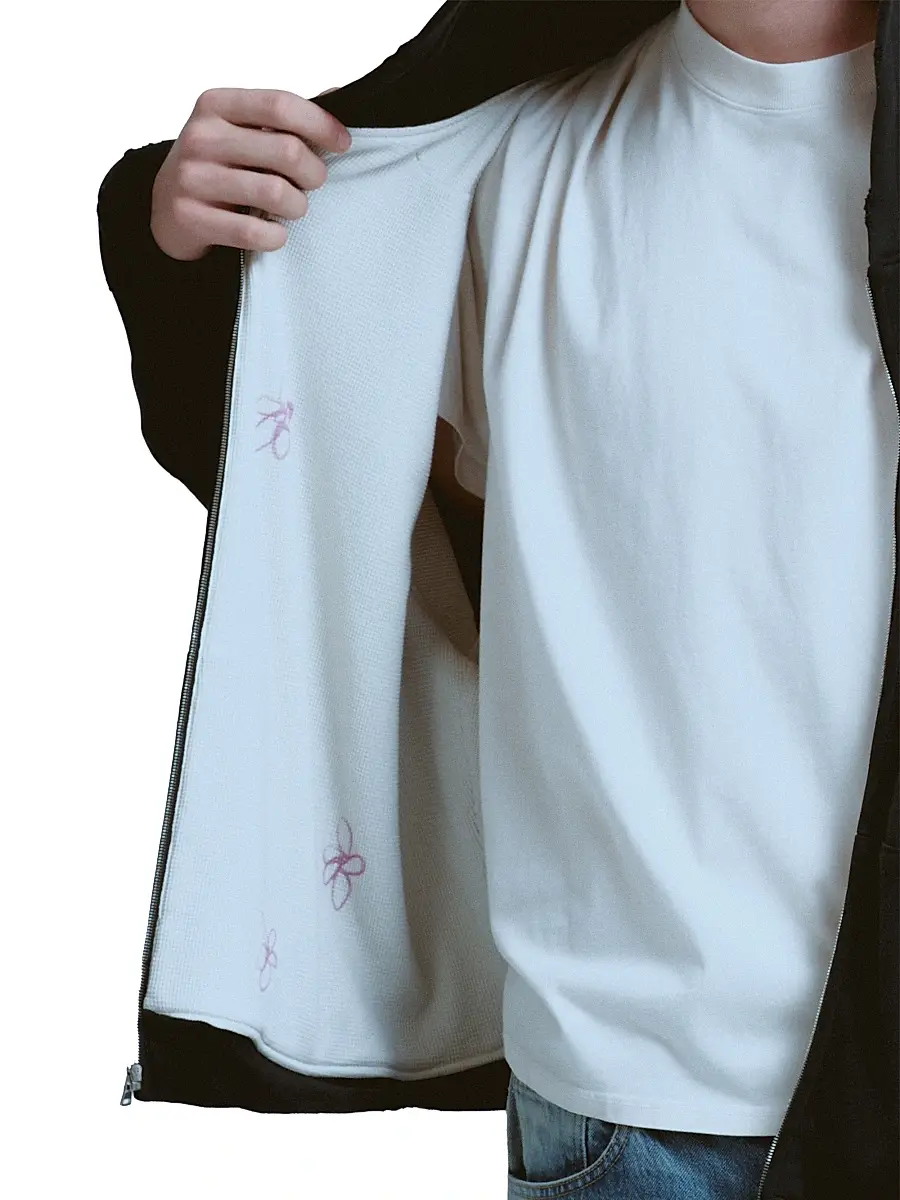 Nahmias Men's Thermal-Lined Zip-Front Hoodie | Thumbnail 5