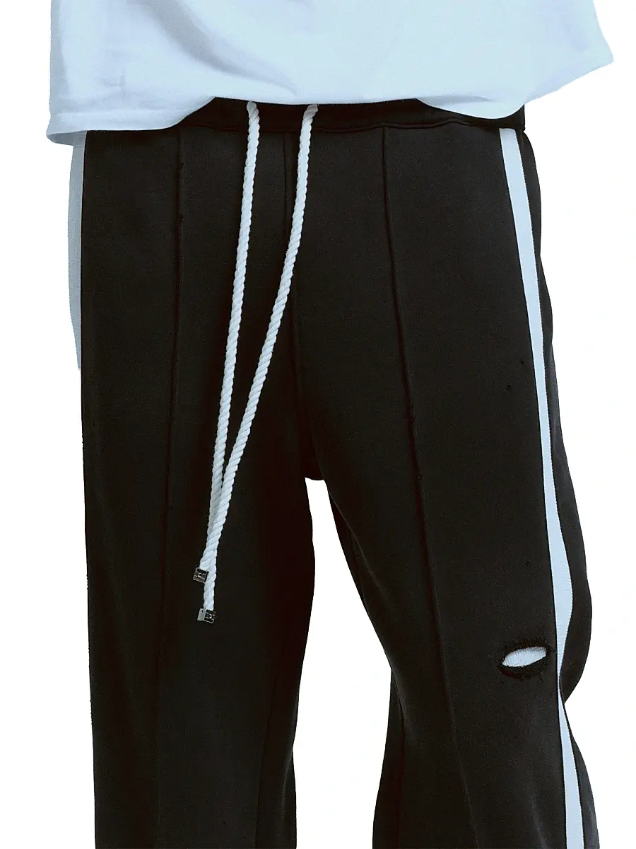 Nahmias Men's Repaired Cotton Wide-Leg Track Pants | Thumbnail 6 Nahmias Men's Repaired Cotton Wide-Leg Track Pants | Thumbnail 6