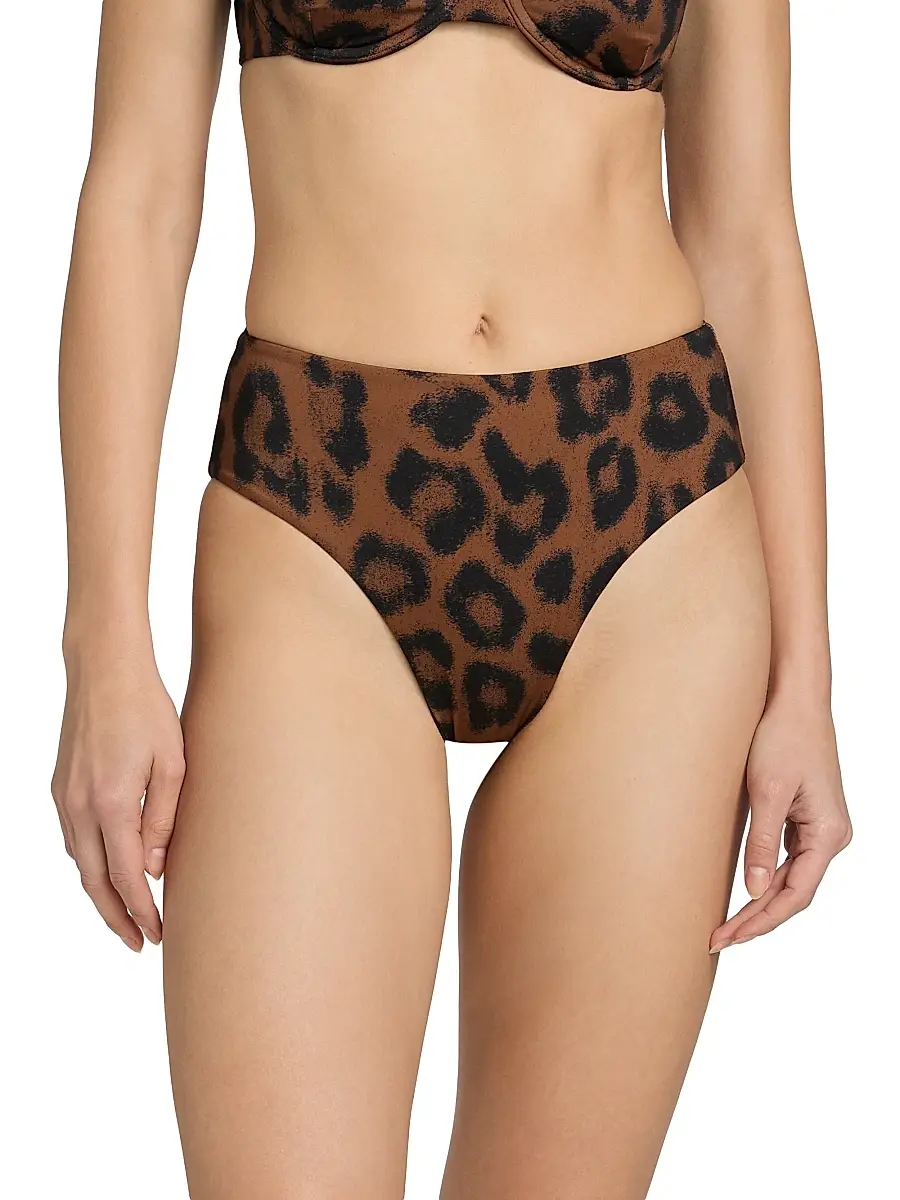 BEACH RIOT Women's Rozli Animal-Print Bikini Bottom | Thumbnail 3