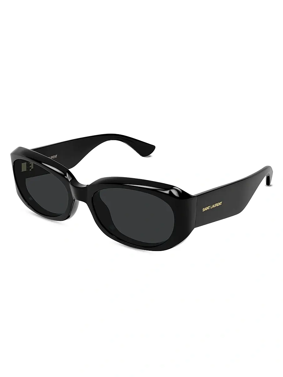 Saint Laurent Women's 57MM Rectangular Sunglasses - Black | Image 1 Saint Laurent Women's 57MM Rectangular Sunglasses - Black | Image 1