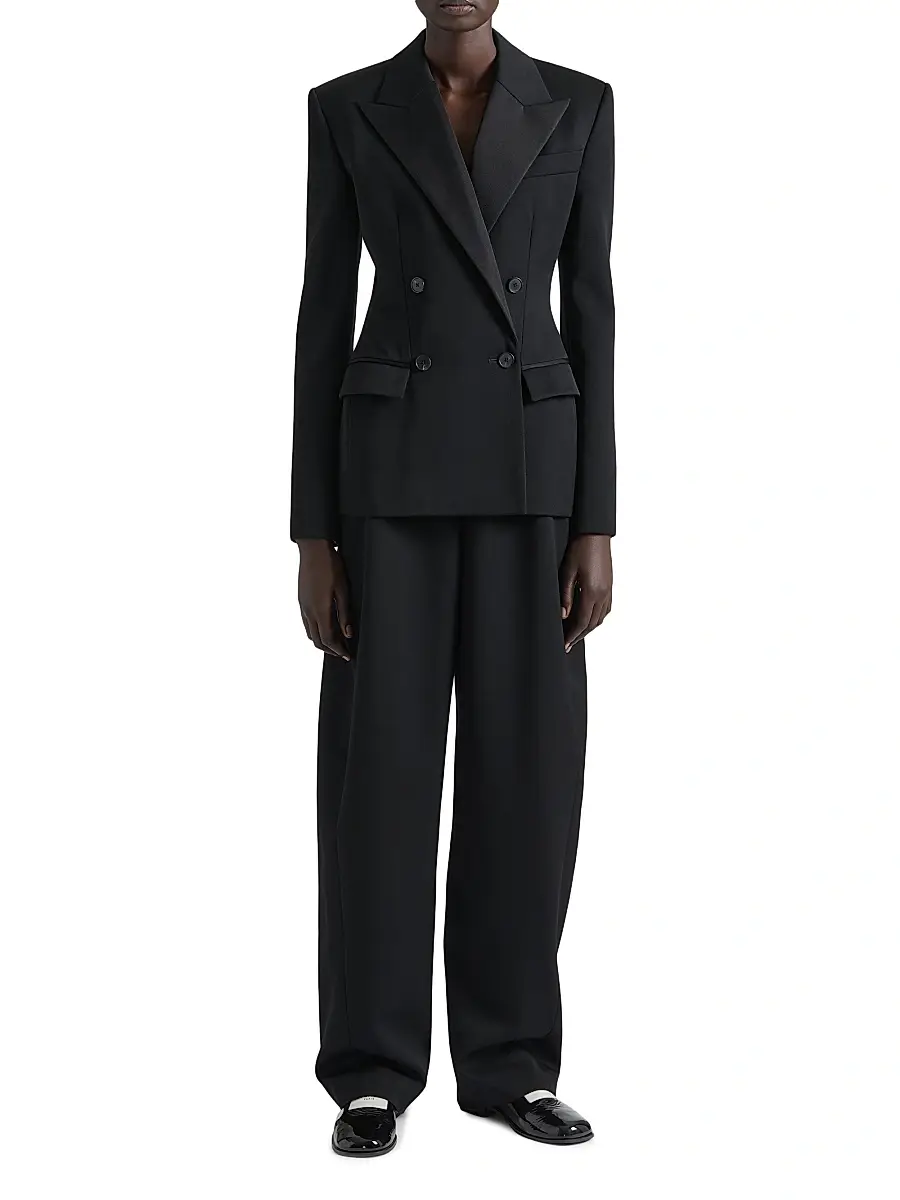 Givenchy Women's Tailored Pants in Wool - Black | Thumbnail 2 Givenchy Women's Tailored Pants in Wool - Black | Thumbnail 2