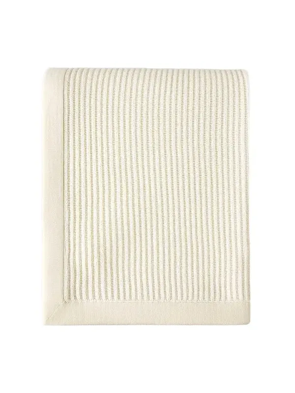 Brunello Cucinelli Cashmere Half English Rib Knit Throw