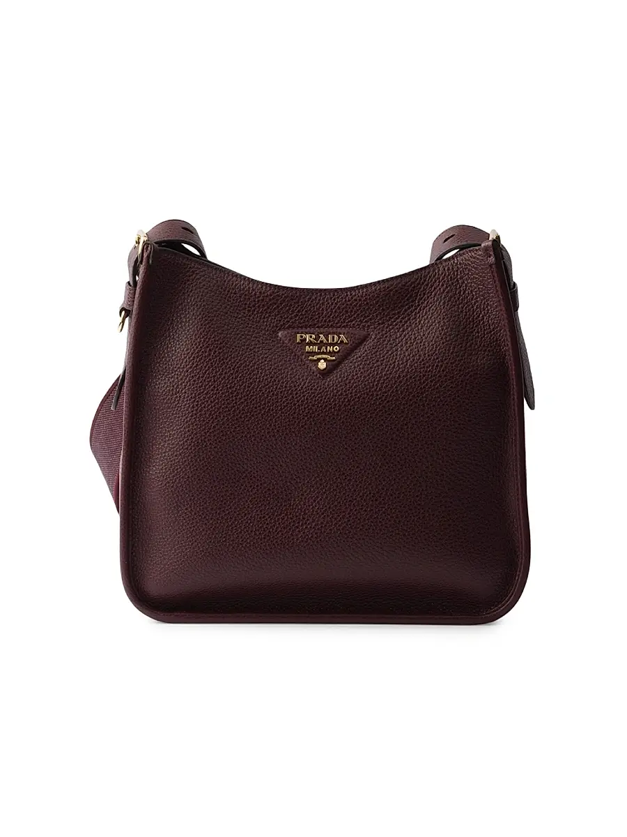 Prada Women's Leather Shoulder Bag - Dark Red | Image 1 Prada Women's Leather Shoulder Bag - Dark Red | Image 1