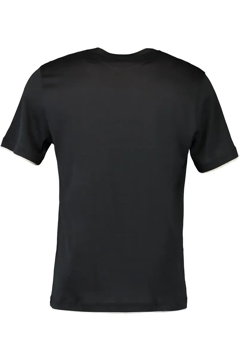 ELEVENTY Crewneck Contrast Tee - Black Sand | Thumbnail 5 ELEVENTY Crewneck Contrast Tee - Black Sand | Thumbnail 5