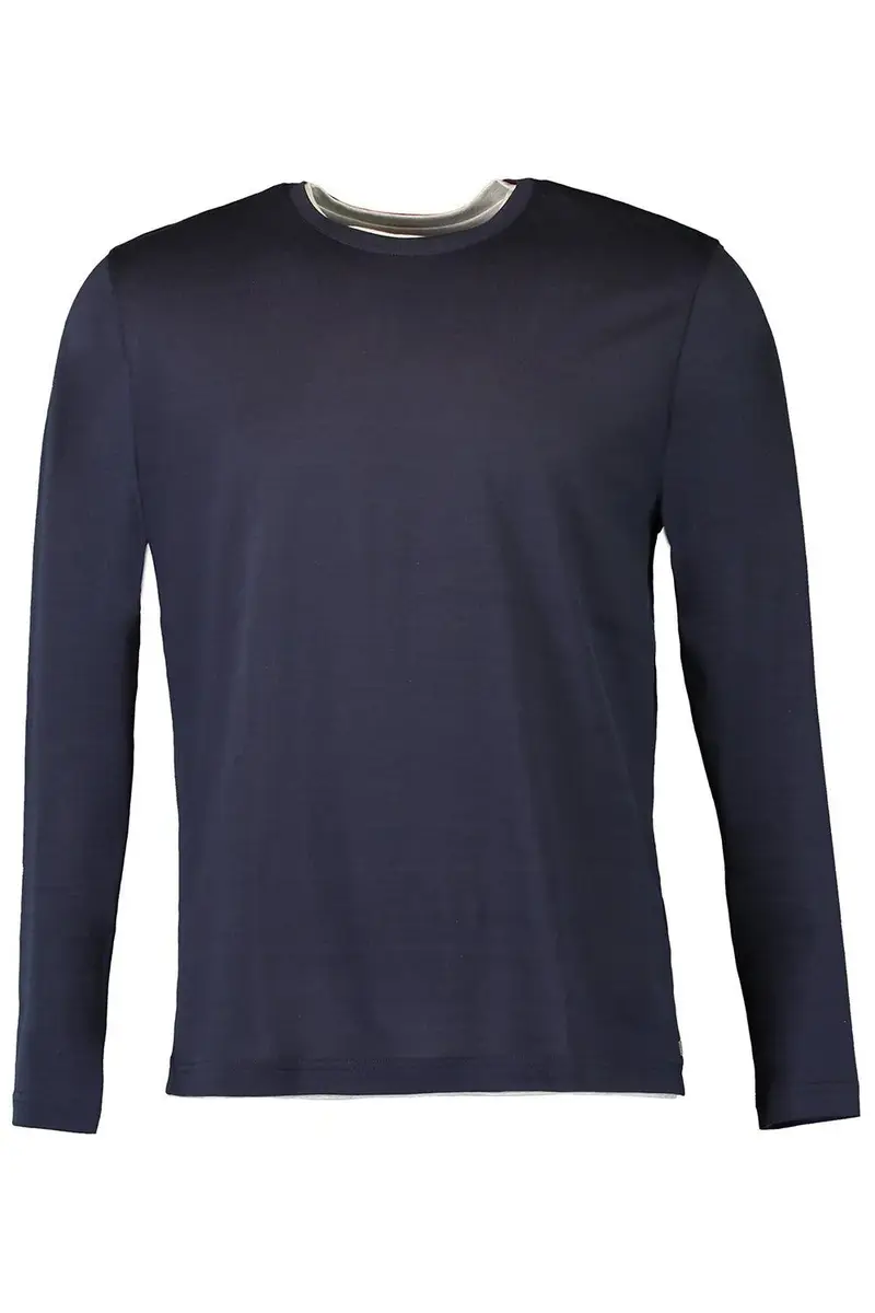 ELEVENTY Crewneck Long Sleeve - Blueberry Light Gray | Image 1 ELEVENTY Crewneck Long Sleeve - Blueberry Light Gray | Image 1