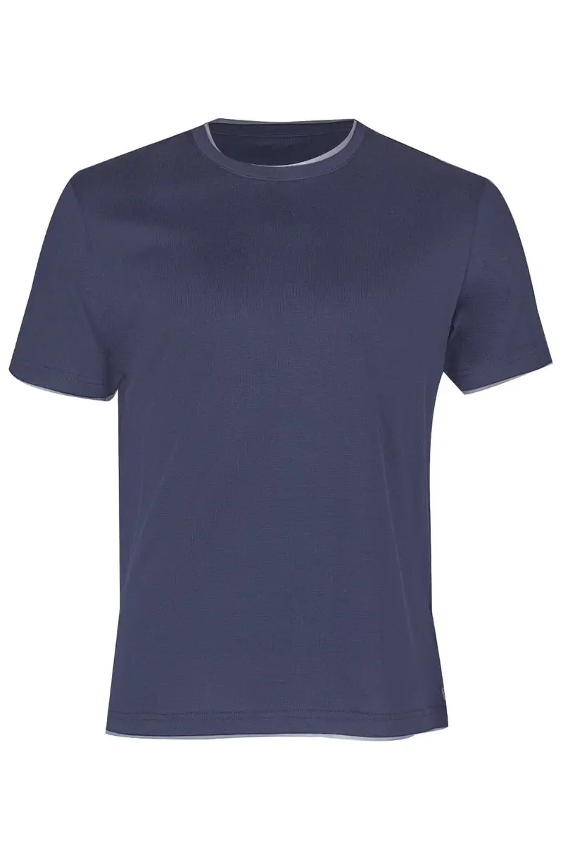 ELEVENTY Crewneck Tee - Blue Light Gray