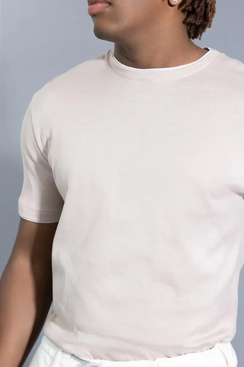 ELEVENTY Crewneck Tee - Powder Light Grey | Thumbnail 3 ELEVENTY Crewneck Tee - Powder Light Grey | Thumbnail 3