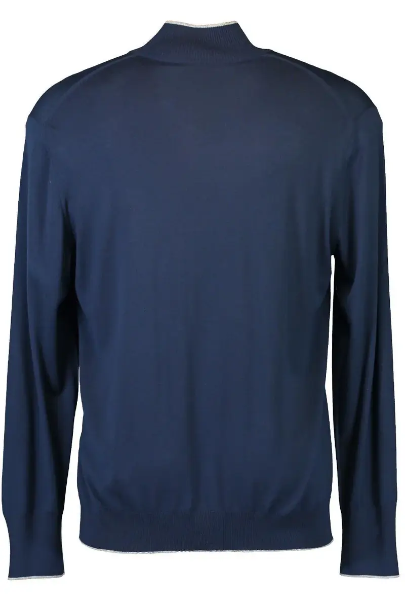 ELEVENTY Long Sleeve Half Zip Pullover - Royal Light Grey | Thumbnail 2 ELEVENTY Long Sleeve Half Zip Pullover - Royal Light Grey | Thumbnail 2