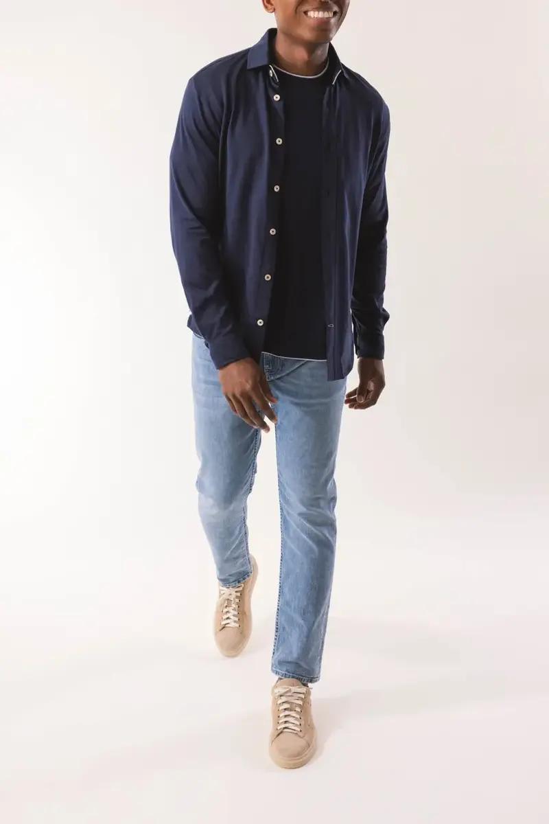 ELEVENTY Long Sleeve Shirt - Blue | Thumbnail 3 ELEVENTY Long Sleeve Shirt - Blue | Thumbnail 3