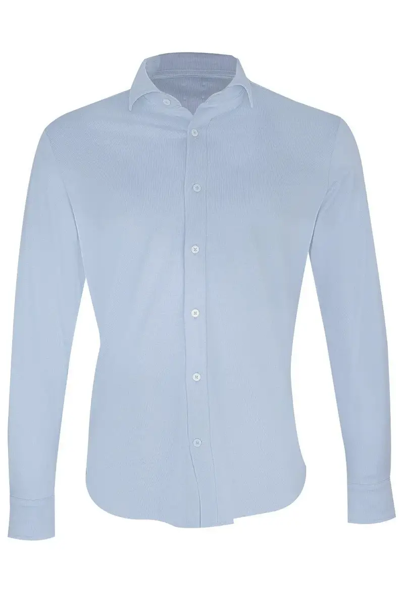 ELEVENTY Long Sleeve Sport Shirt - Denim