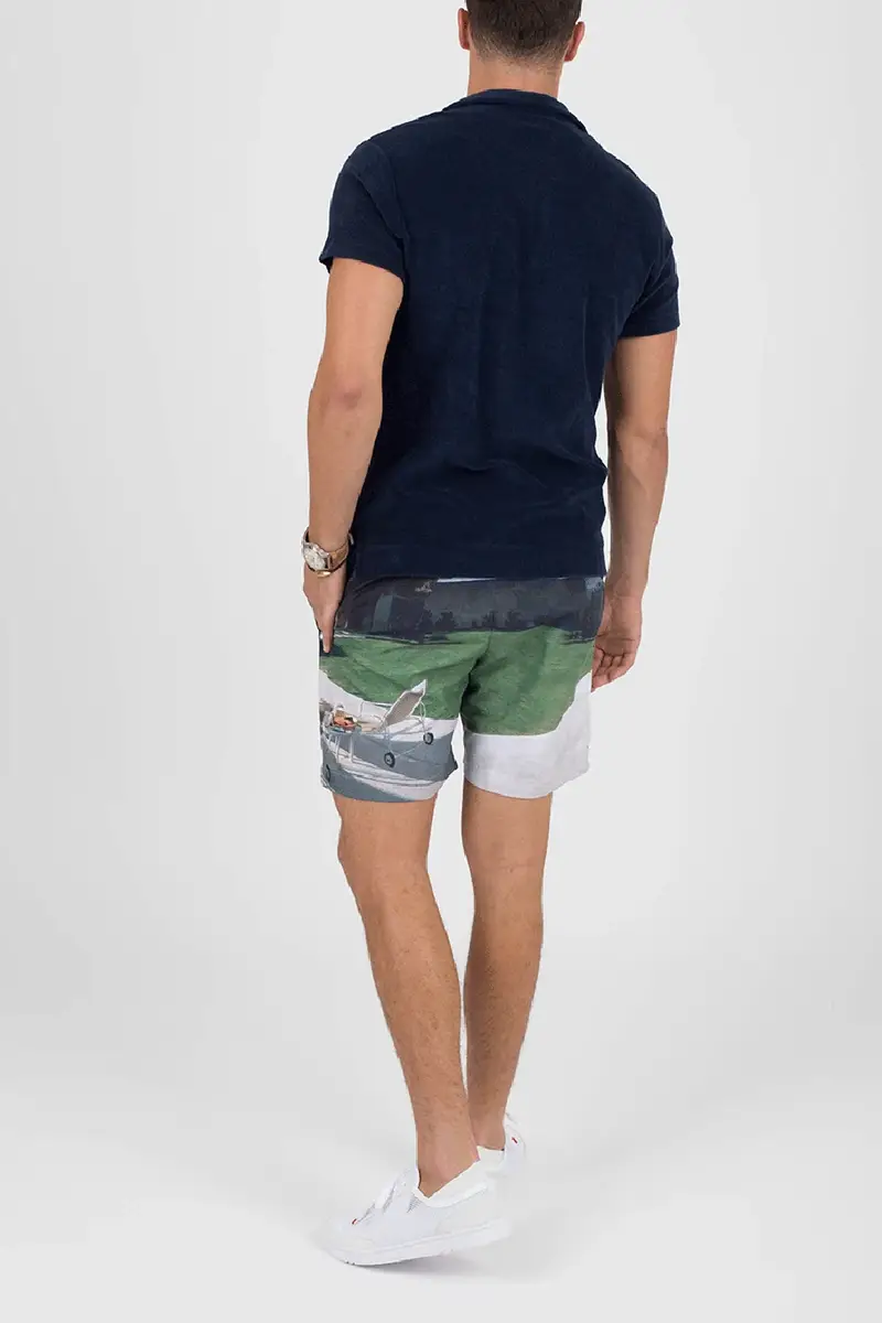 Orlebar Brown Navy Terry Toweling Polo | Thumbnail 4 Orlebar Brown Navy Terry Toweling Polo | Thumbnail 4