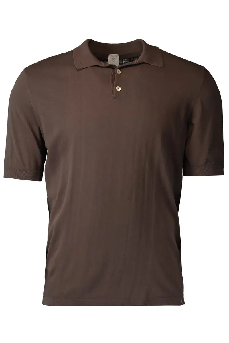ELEVENTY Short Sleeve Polo - Clay | Image 1 ELEVENTY Short Sleeve Polo - Clay | Image 1