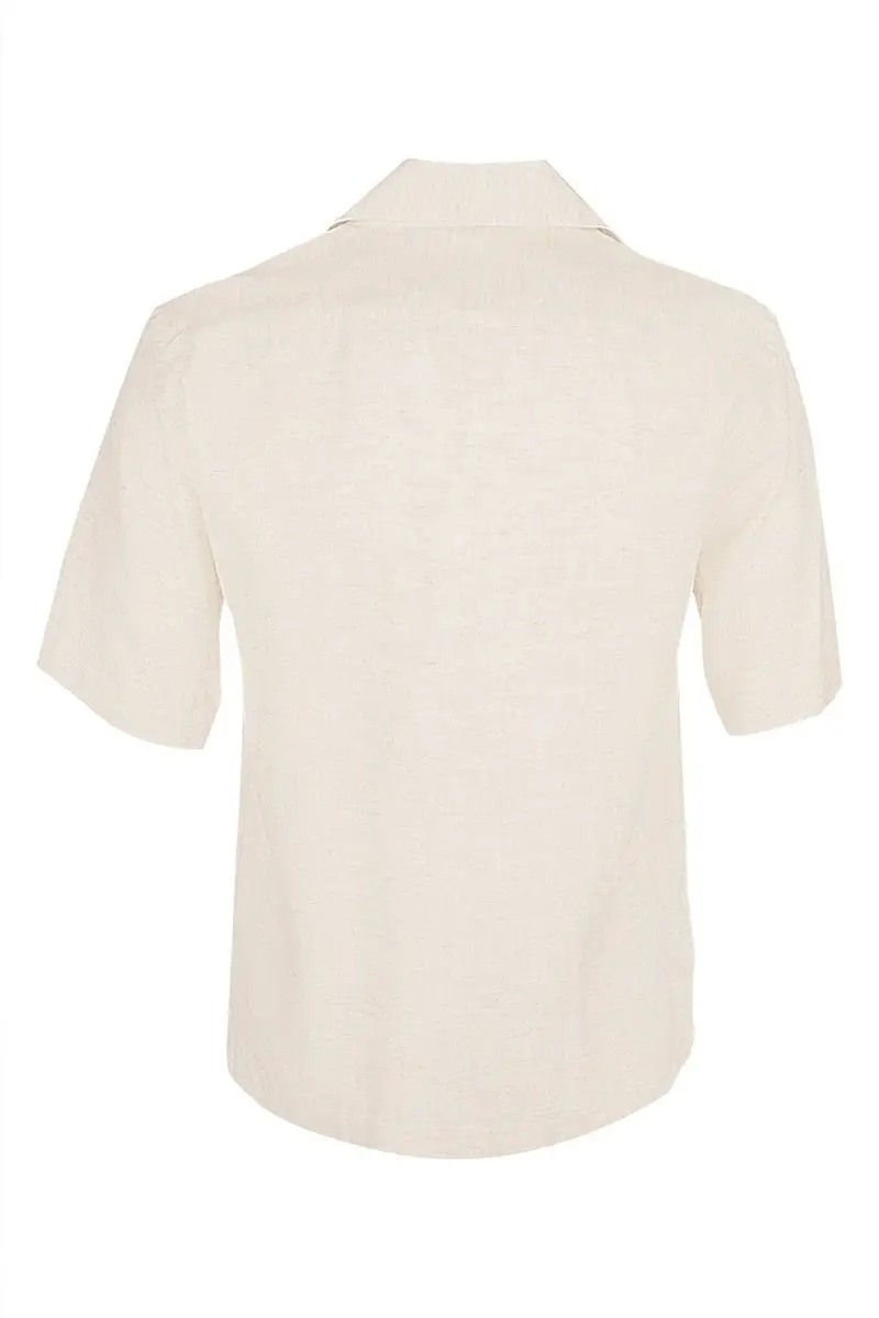 ELEVENTY Short Sleeve Shirt - Sand | Thumbnail 5 ELEVENTY Short Sleeve Shirt - Sand | Thumbnail 5