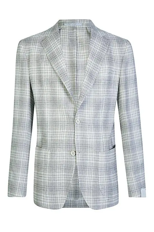 Single Breasted Blazer - Military Plaid Single Breasted Blazer - Military Plaid