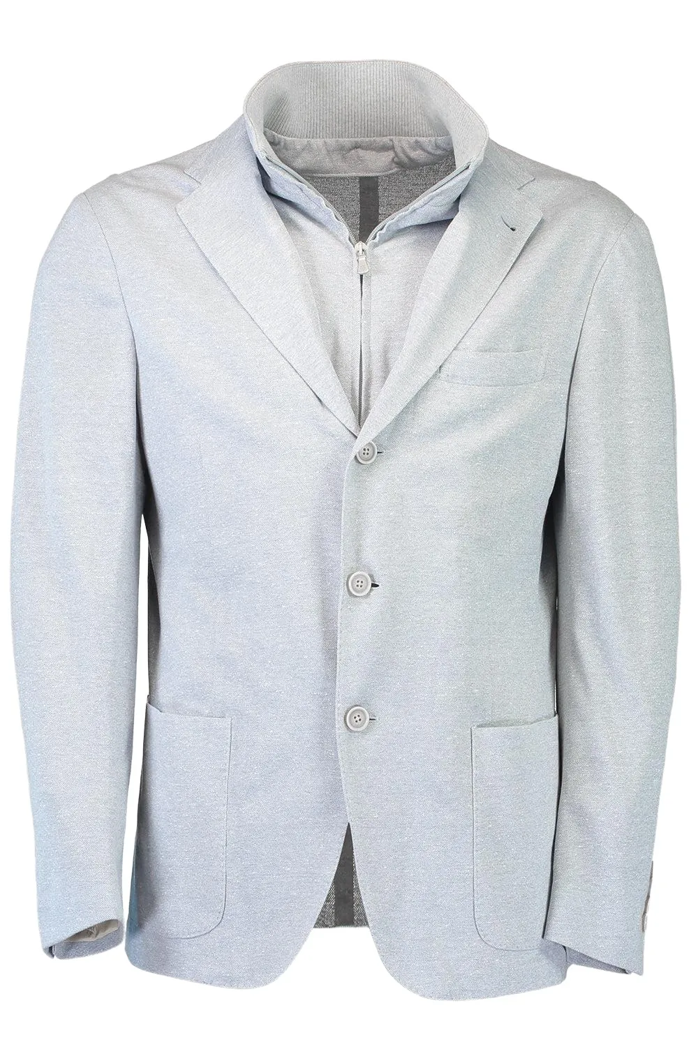 Single Breasted Collar Jacket - Denim Single Breasted Collar Jacket - Denim