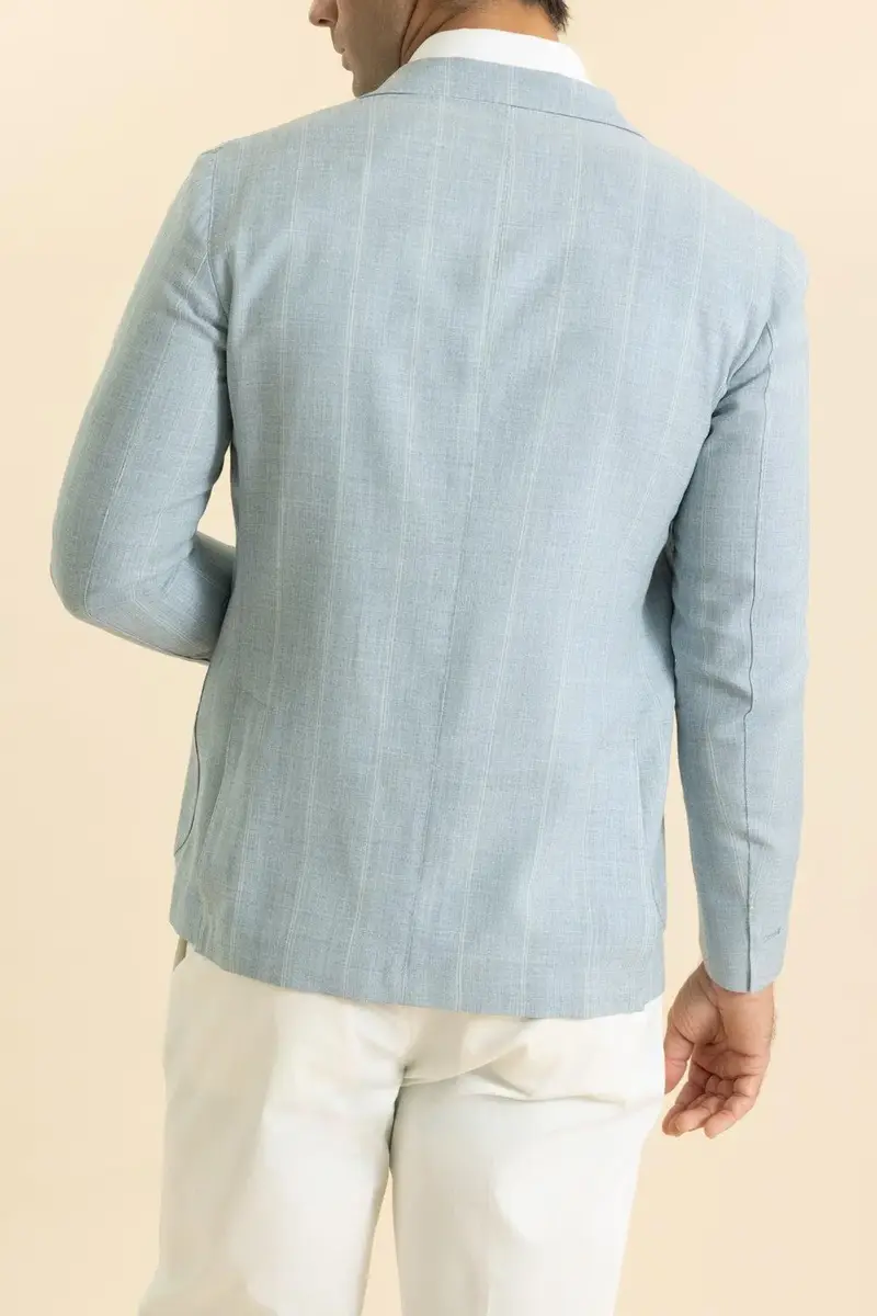 ELEVENTY Single Breasted Soft Jacket - Blue | Thumbnail 4