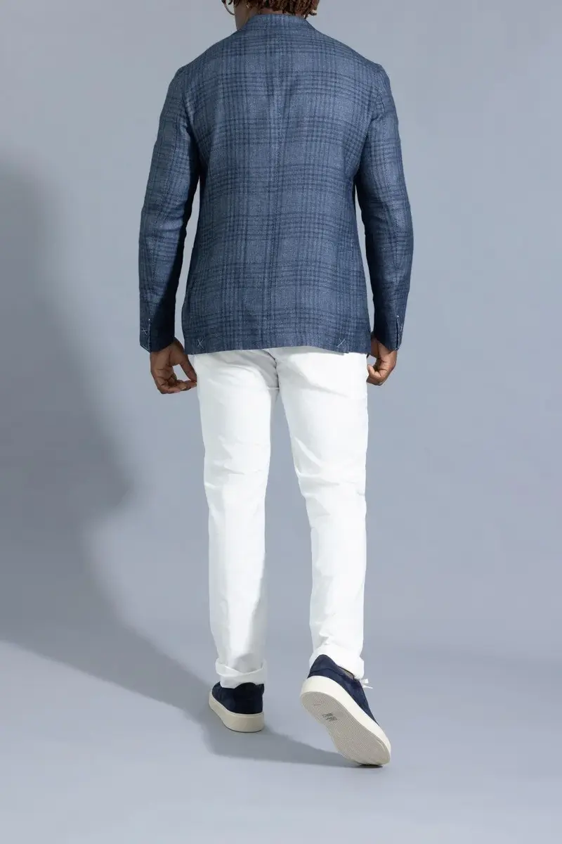 ELEVENTY Single Breasted Soft Jacket - Blue | Thumbnail 4
