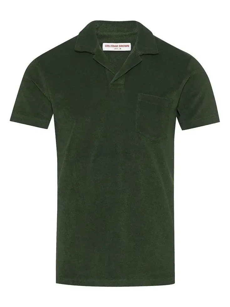 Terry Towelling Polo - Amazon Green Terry Towelling Polo - Amazon Green