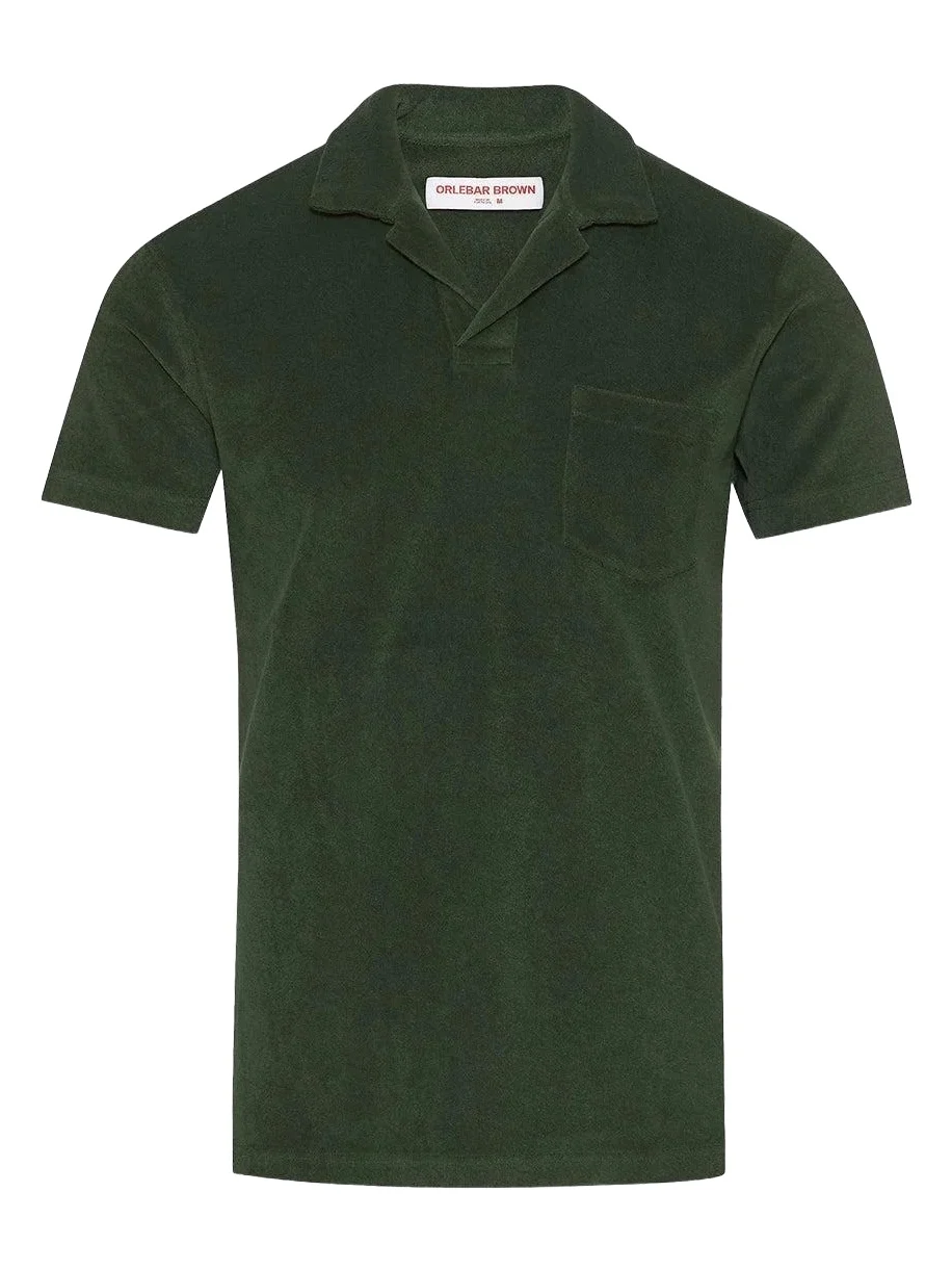 Orlebar Brown Terry Towelling Polo - Amazon Green