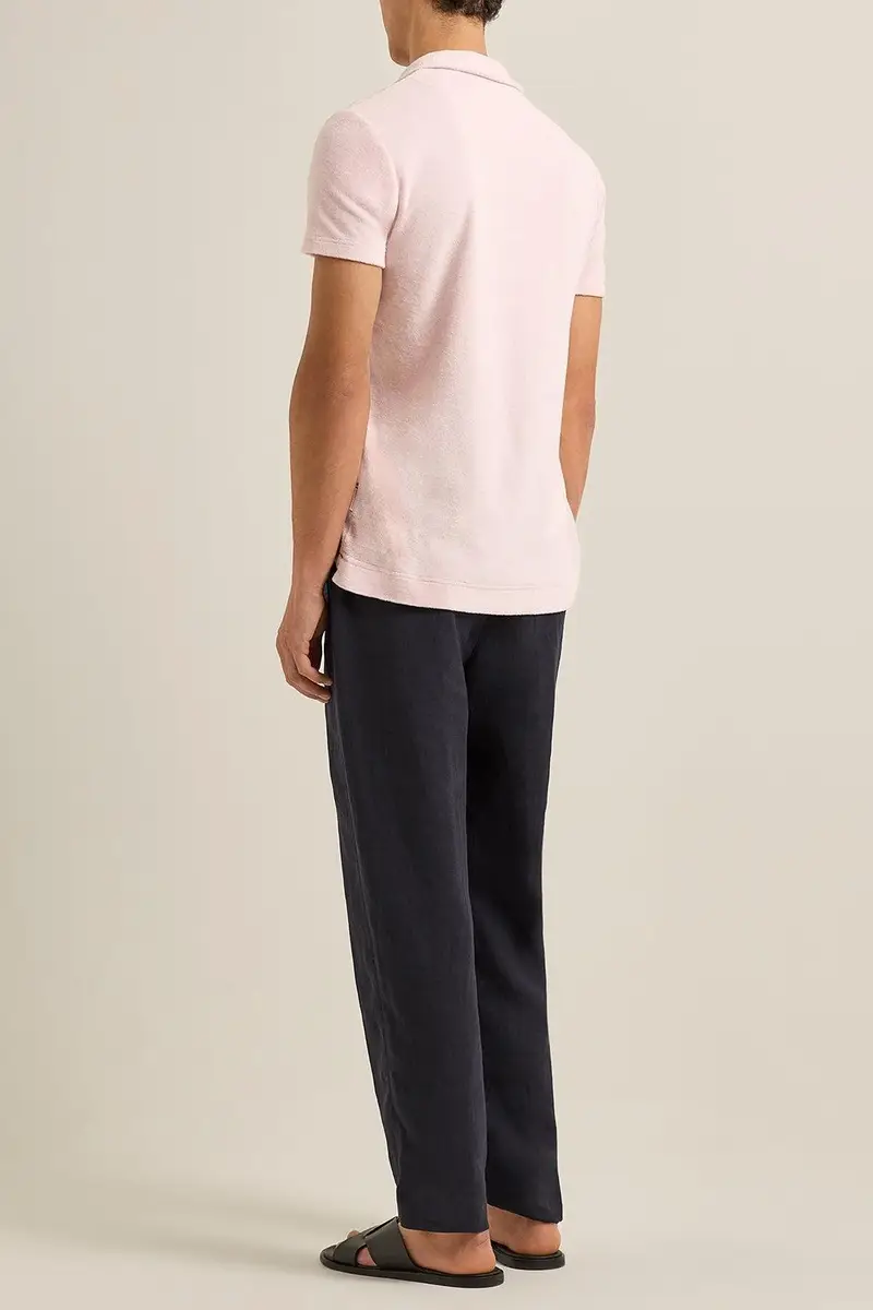 Orlebar Brown Terry Towelling Polo - Macaron Pink | Thumbnail 3 Orlebar Brown Terry Towelling Polo - Macaron Pink | Thumbnail 3