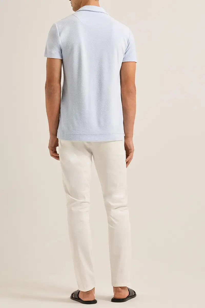 Orlebar Brown Terry Towelling Polo - Surfside Blue | Thumbnail 3