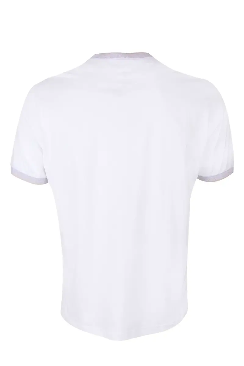 ELEVENTY Tipping Collar Tee - White Gray Sand | Thumbnail 5 ELEVENTY Tipping Collar Tee - White Gray Sand | Thumbnail 5