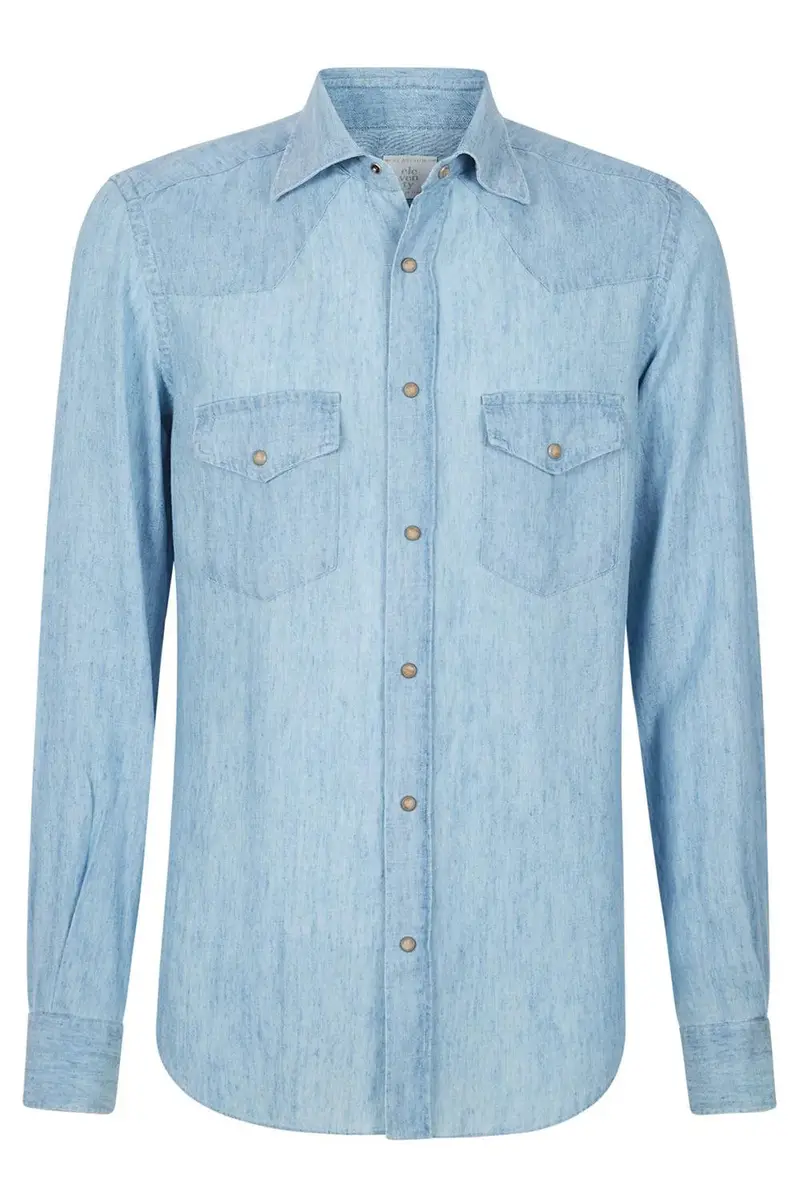 ELEVENTY Western Shirt - Zucchero | Image 1 ELEVENTY Western Shirt - Zucchero | Image 1